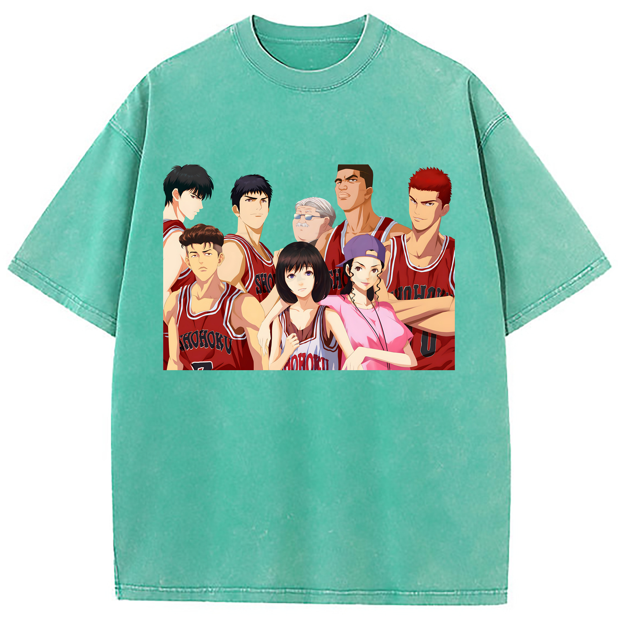 （画像用） SLAM DUNK／スラムダンク 綿100% ヴィンテージ風 半袖Tシャツ（フロントプリント）